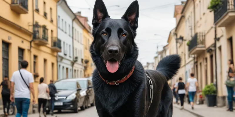 Appearance  of Black Labrador German Shepherd Mix