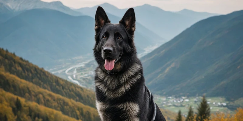 Grooming Silver Black German Shepherd