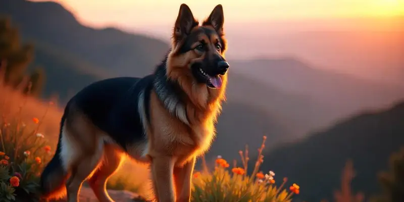 Beatifull Long-Haired German Shepherds