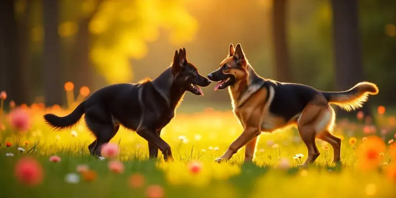 Black and Sable German Shepherds Puppy