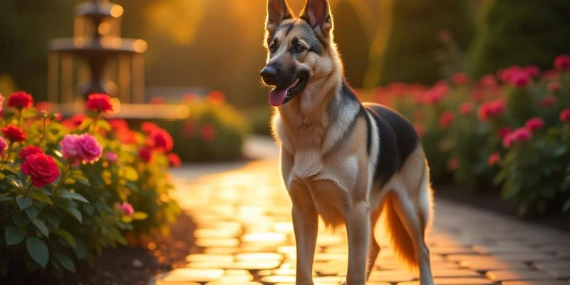 Nice Black-Silver German Shepherd