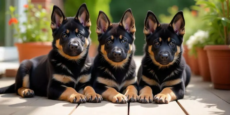 Nice Black and Tan German Shepherd Puppies