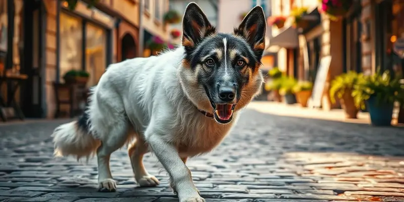 Nice White and Black German Shepherd