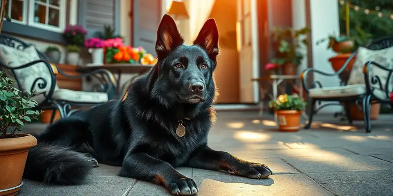 Perfect Black-Colored German Shepherd