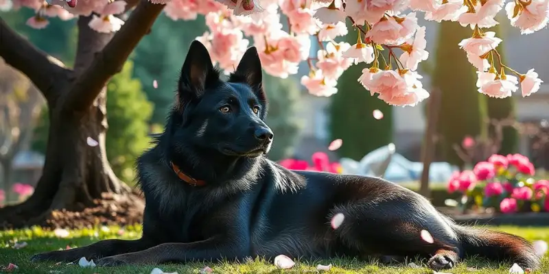 Perfect Black Short-Haired German Shepherd