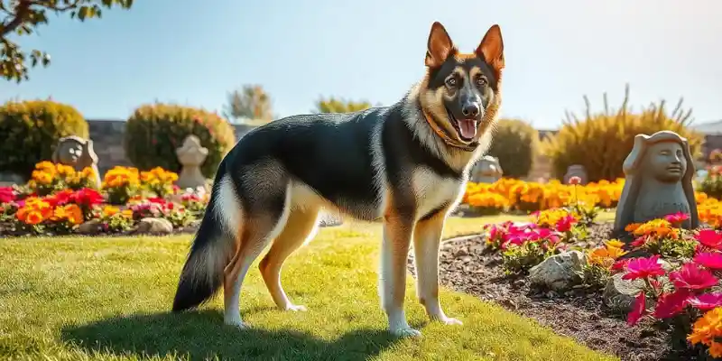 Perfect Black and White German Shepherd