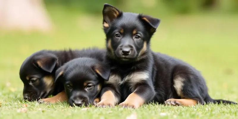 Perfect Newborn Black German Shepherd Puppies