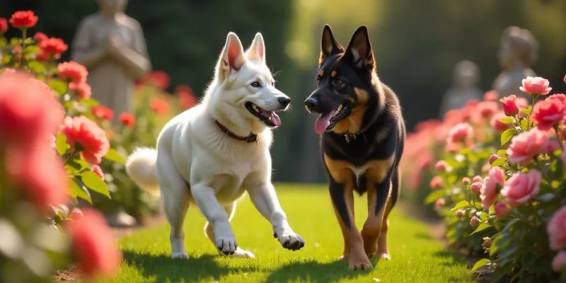 Perfect White and Black German Shepherd